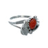 Sterling Silver Coral Native American Ring Size 6-3/4 JX130918